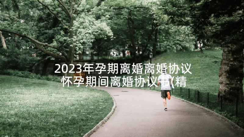 2023年孕期离婚离婚协议 怀孕期间离婚协议书(精选5篇)