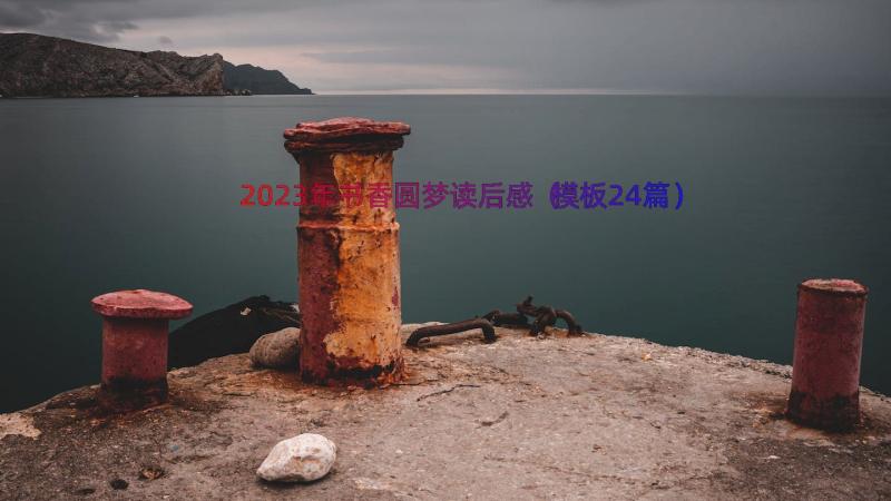 2023年书香圆梦读后感（模板24篇）