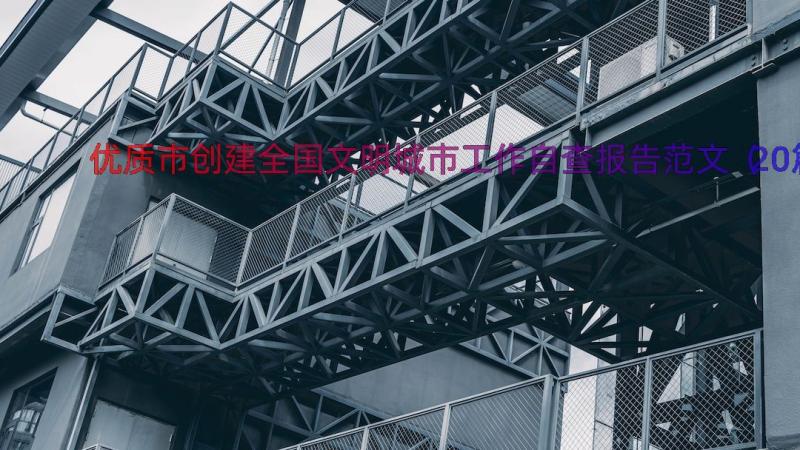 优质市创建全国文明城市工作自查报告范文（20篇）