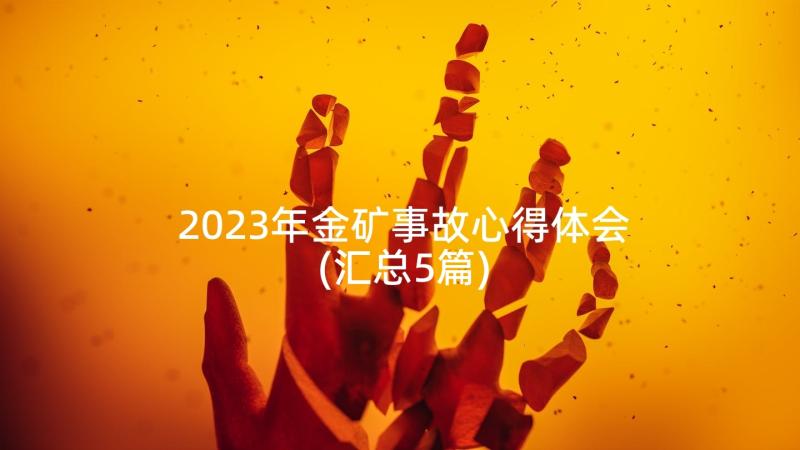 2023年金矿事故心得体会(汇总5篇)