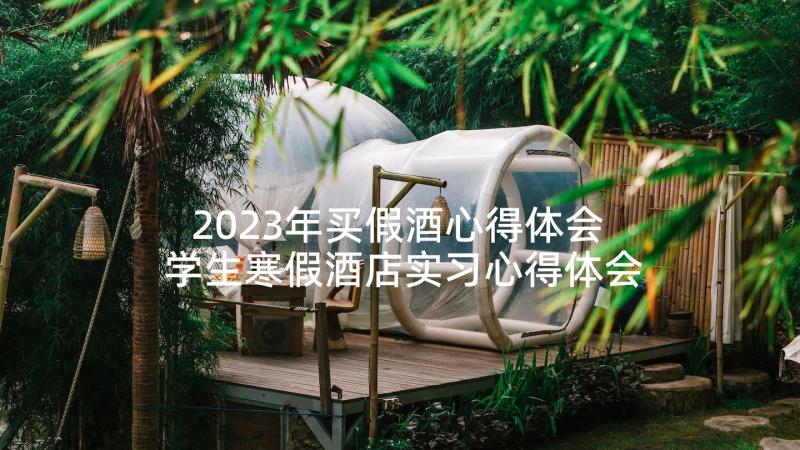 2023年买假酒心得体会 学生寒假酒店实习心得体会(大全5篇)