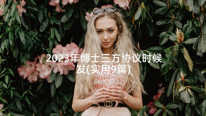 2023年博士三方协议时候发(实用9篇)