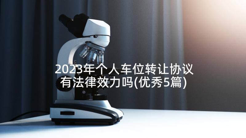 2023年个人车位转让协议有法律效力吗(优秀5篇)