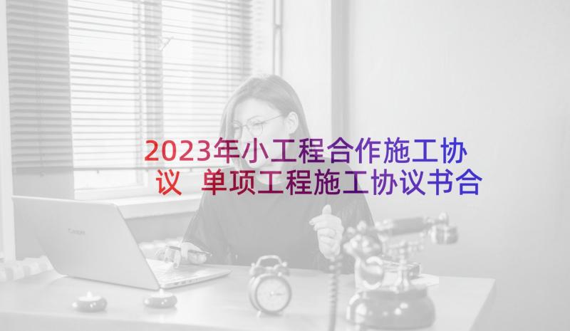 2023年小工程合作施工协议 单项工程施工协议书合同(模板9篇)