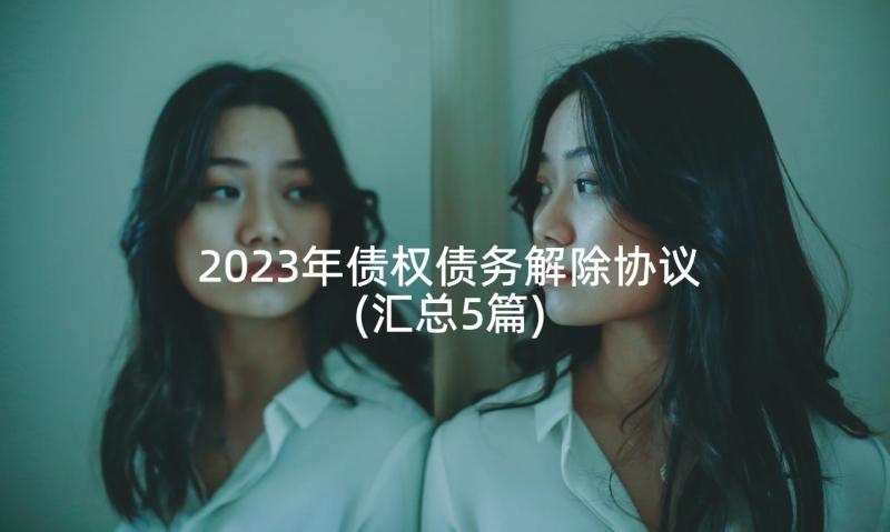 2023年债权债务解除协议(汇总5篇)