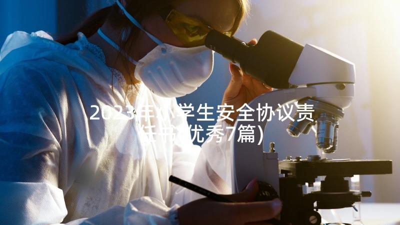 2023年小学生安全协议责任书(优秀7篇)