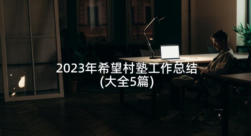 2023年希望村塾工作总结(大全5篇)