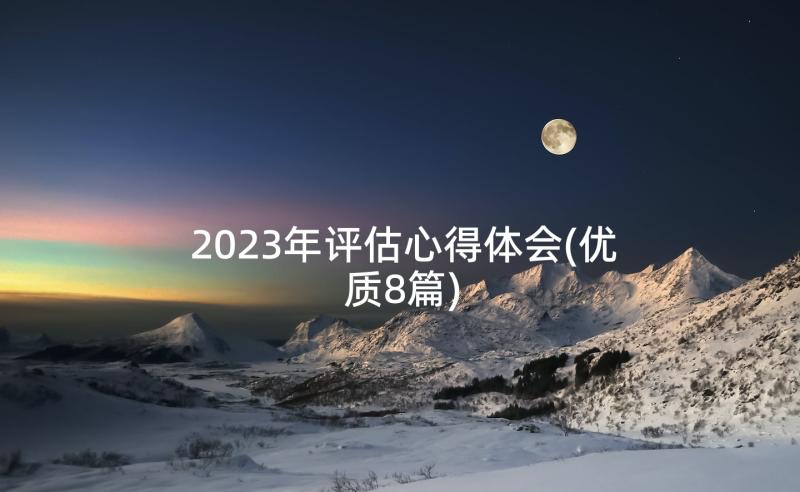 2023年评估心得体会(优质8篇)