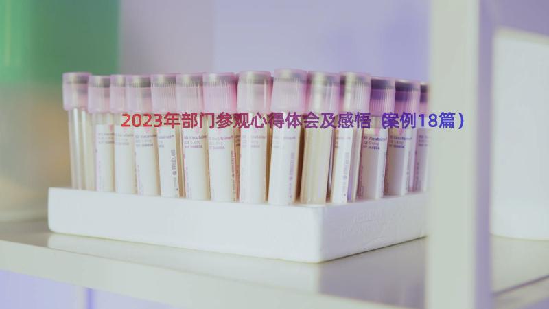 2023年部门参观心得体会及感悟（案例18篇）