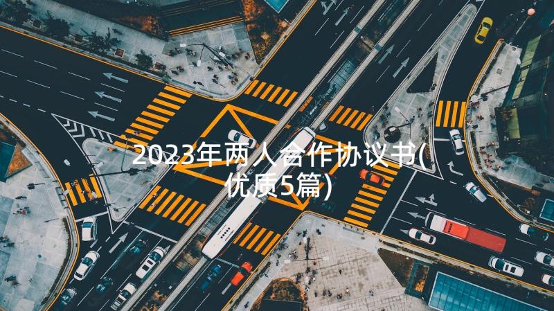 2023年两人合作协议书(优质5篇)