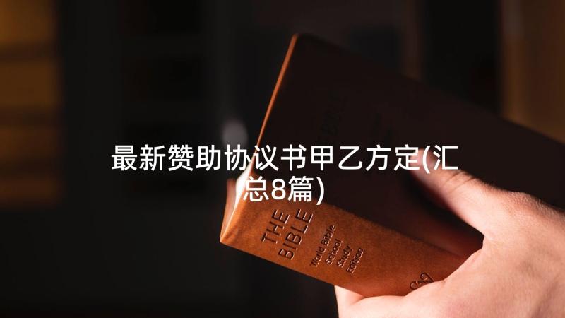 最新赞助协议书甲乙方定(汇总8篇)