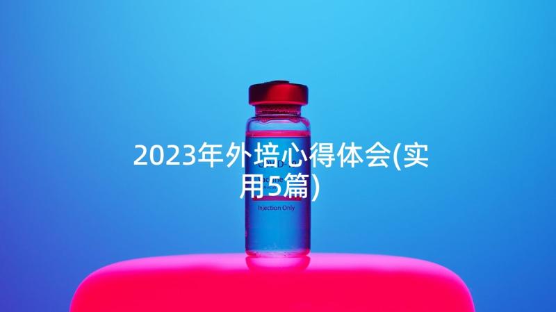 2023年外培心得体会(实用5篇)