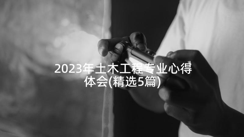 2023年土木工程专业心得体会(精选5篇)