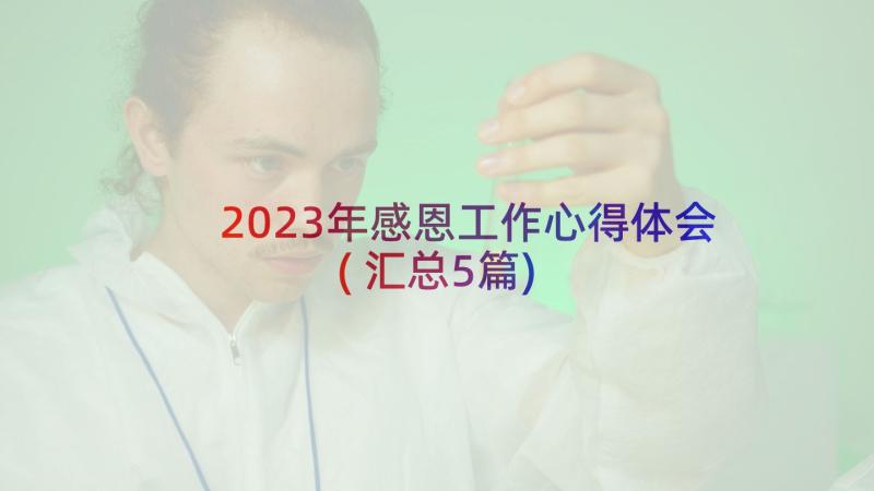 2023年感恩工作心得体会(汇总5篇)