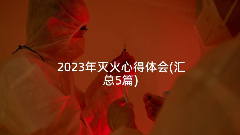 2023年灭火心得体会(汇总5篇)