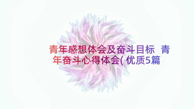 青年感想体会及奋斗目标 青年奋斗心得体会(优质5篇)