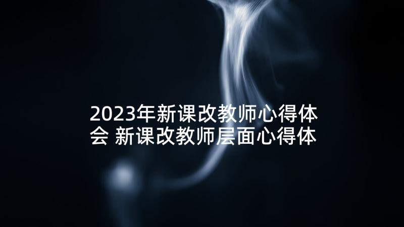 2023年新课改教师心得体会 新课改教师层面心得体会(实用5篇)