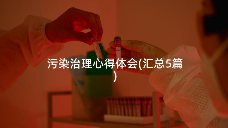 污染治理心得体会(汇总5篇)