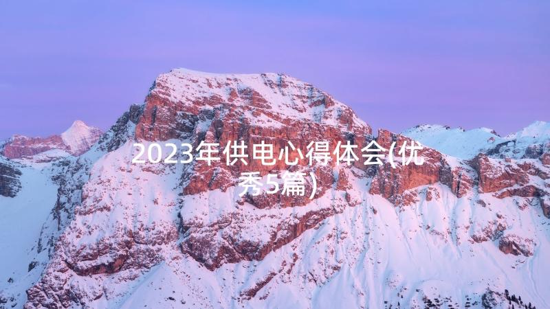 2023年供电心得体会(优秀5篇)