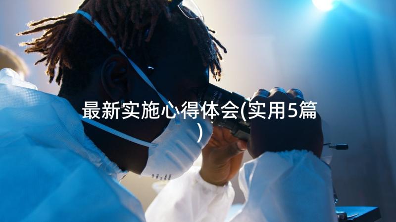 最新实施心得体会(实用5篇)