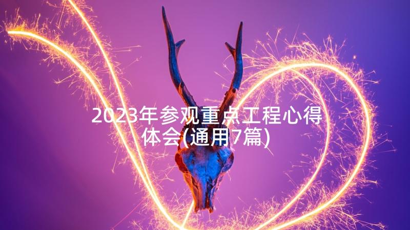 2023年参观重点工程心得体会(通用7篇)