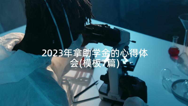 2023年拿助学金的心得体会(模板7篇)