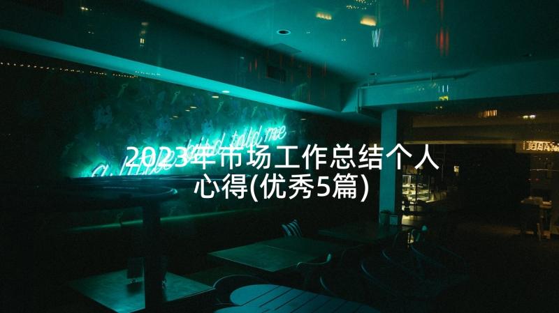 2023年市场工作总结个人心得(优秀5篇)