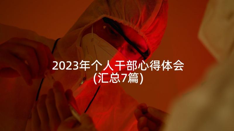 2023年个人干部心得体会(汇总7篇)