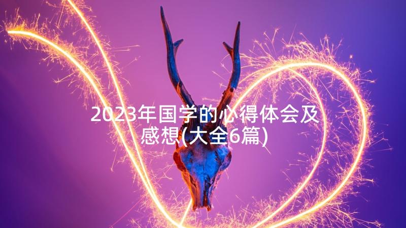 2023年国学的心得体会及感想(大全6篇)