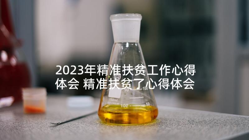 2023年精准扶贫工作心得体会 精准扶贫了心得体会(大全5篇)