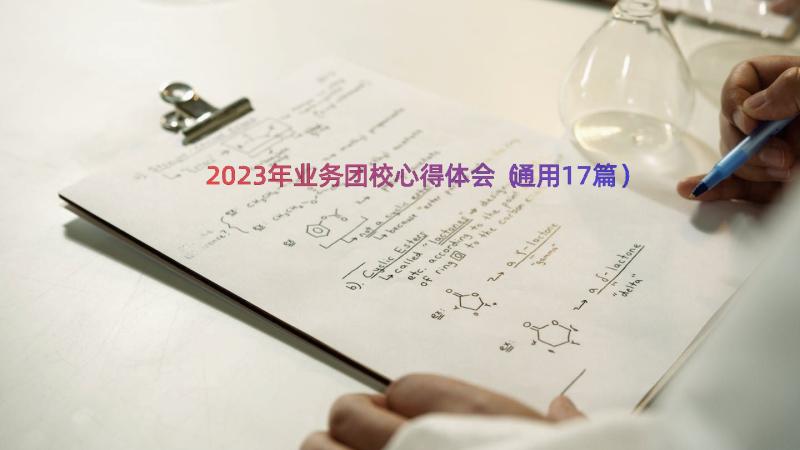 2023年业务团校心得体会（通用17篇）