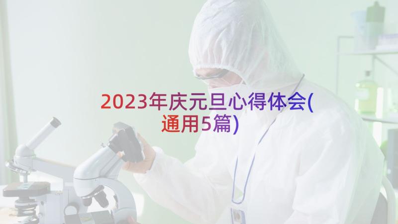 2023年庆元旦心得体会(通用5篇)