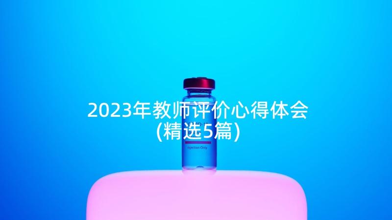 2023年教师评价心得体会(精选5篇)