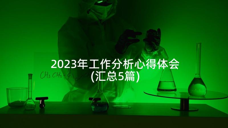 2023年工作分析心得体会(汇总5篇)