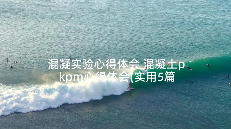 混凝实验心得体会 混凝土pkpm心得体会(实用5篇)