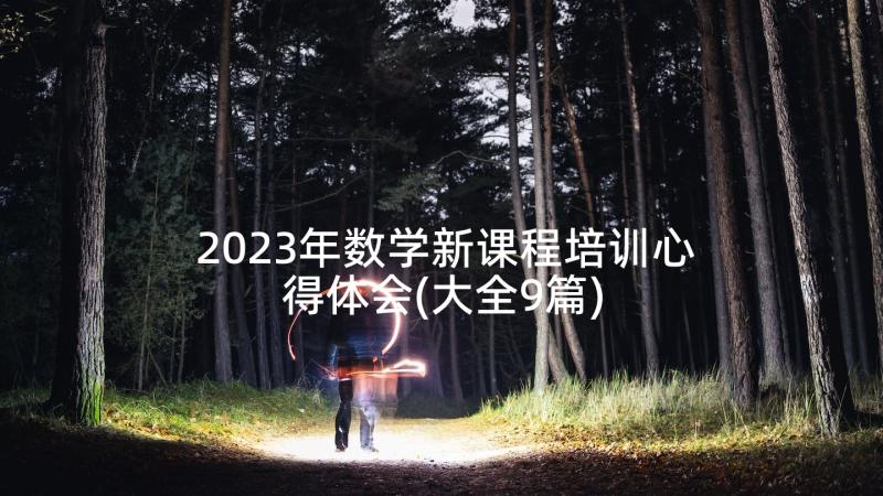 2023年数学新课程培训心得体会(大全9篇)