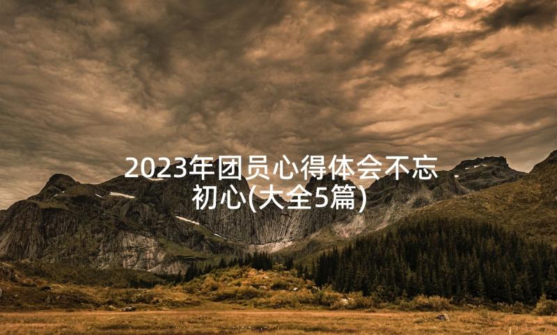 2023年团员心得体会不忘初心(大全5篇)