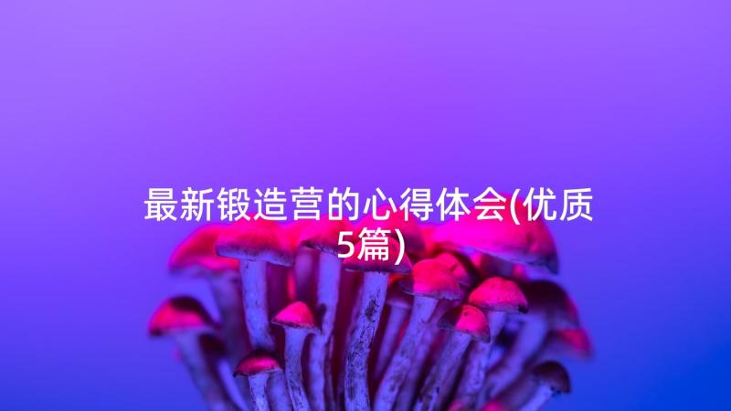 最新锻造营的心得体会(优质5篇)