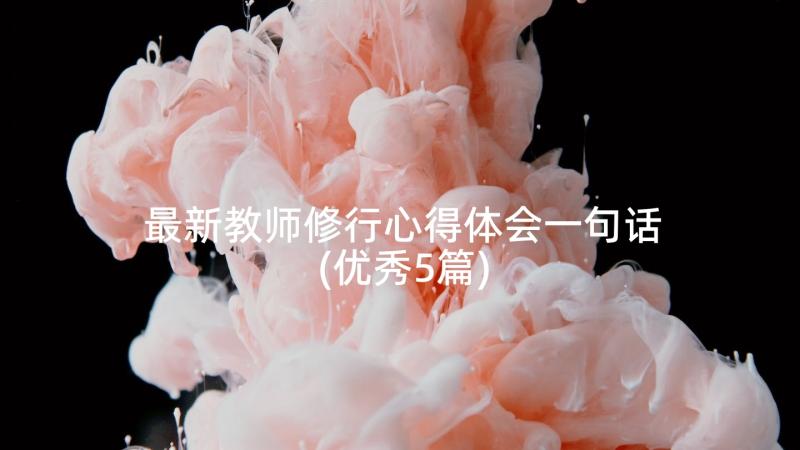 最新教师修行心得体会一句话(优秀5篇)