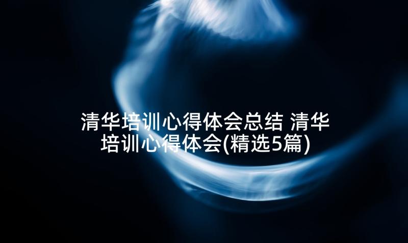 清华培训心得体会总结 清华培训心得体会(精选5篇)