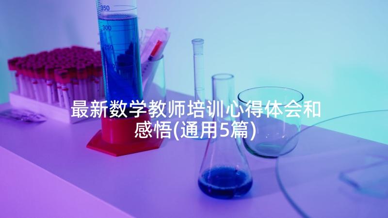 最新数学教师培训心得体会和感悟(通用5篇)