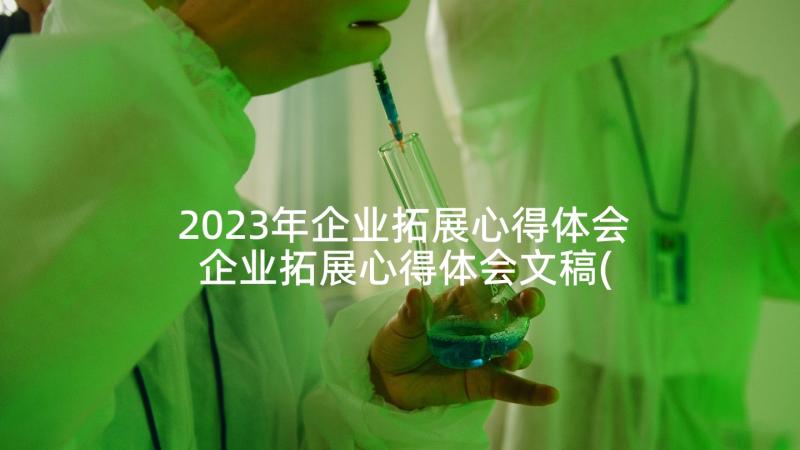 2023年企业拓展心得体会 企业拓展心得体会文稿(模板6篇)