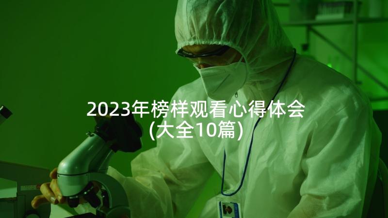 2023年榜样观看心得体会(大全10篇)