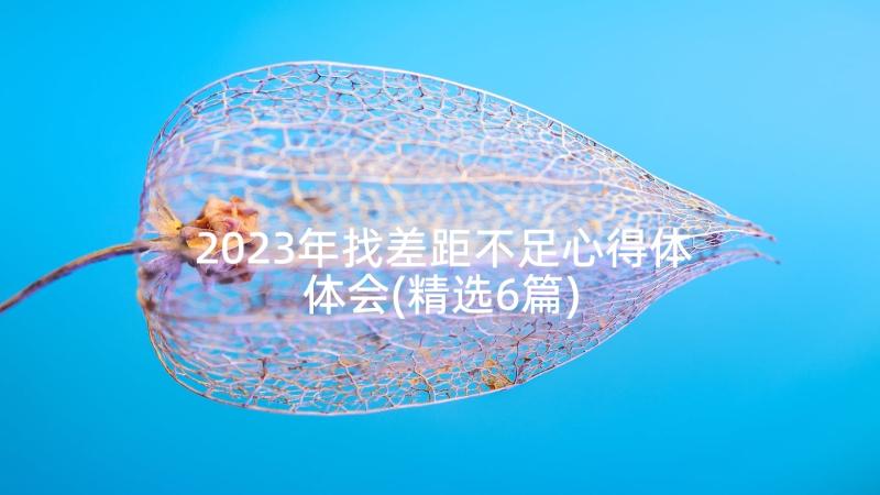 2023年找差距不足心得体体会(精选6篇)