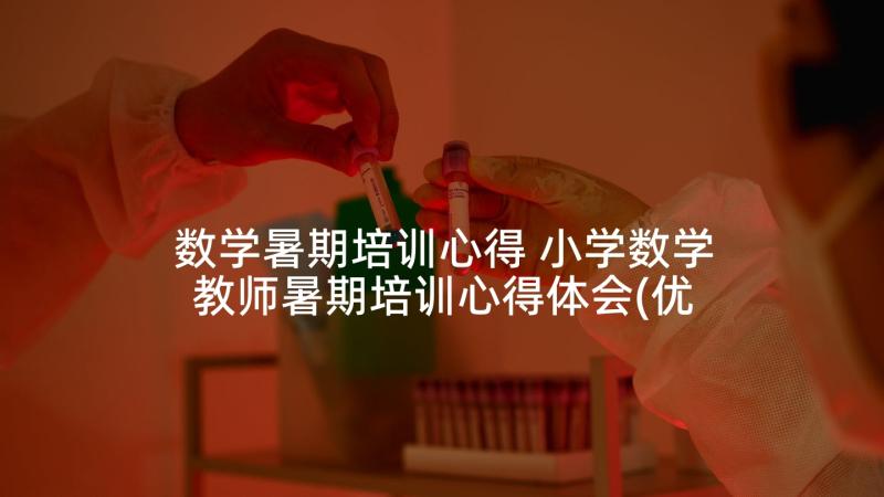 数学暑期培训心得 小学数学教师暑期培训心得体会(优质5篇)