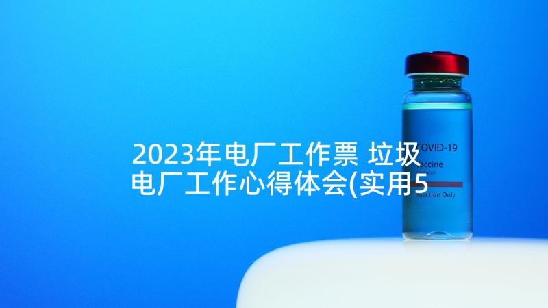 2023年电厂工作票 垃圾电厂工作心得体会(实用5篇)