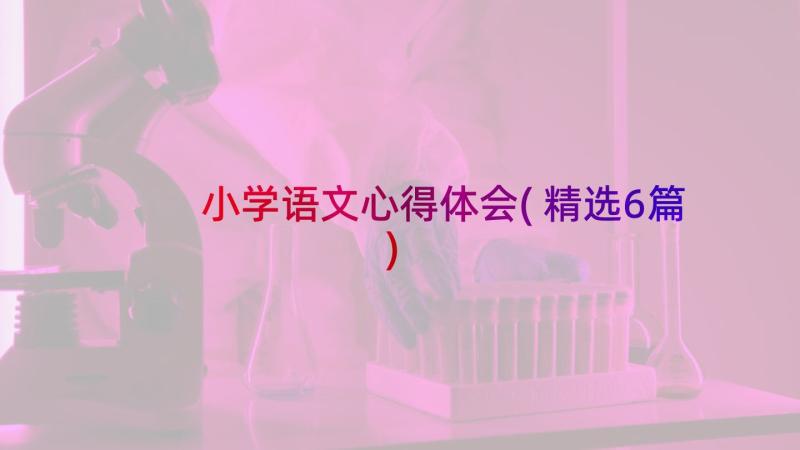 小学语文心得体会(精选6篇)