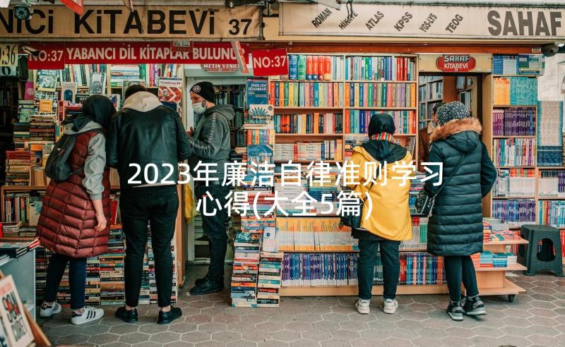 2023年廉洁自律准则学习心得(大全5篇)