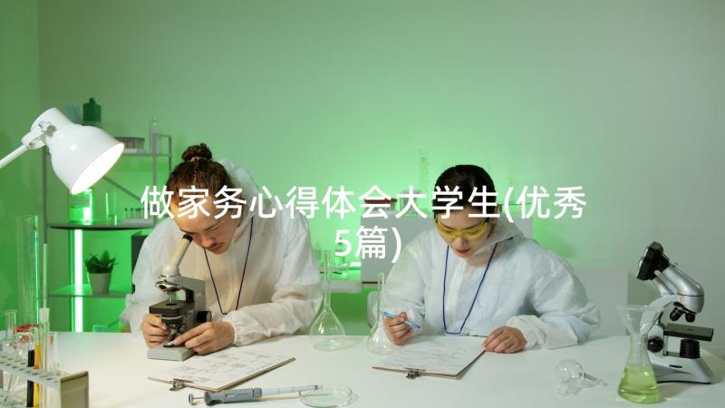 做家务心得体会大学生(优秀5篇)