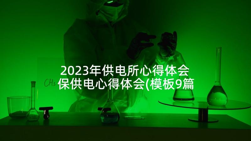 2023年供电所心得体会 保供电心得体会(模板9篇)
